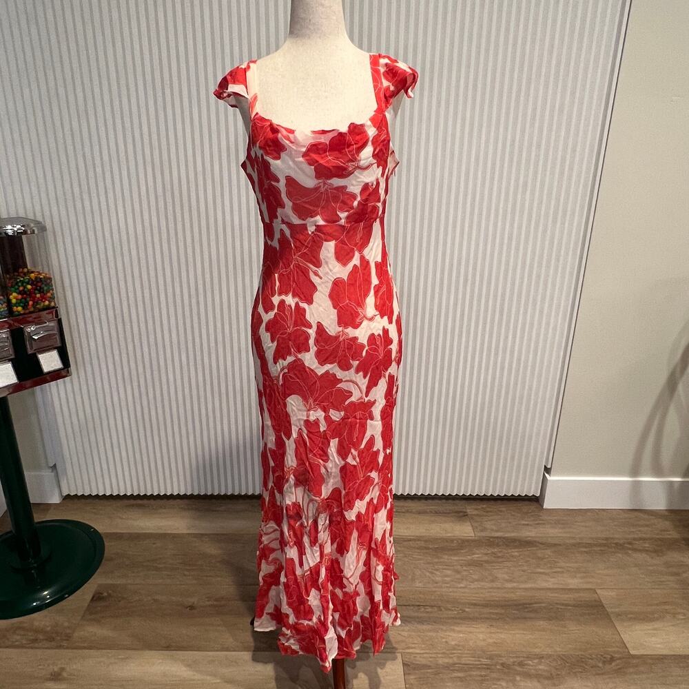 RAILS Women's Marigold Dress Size M In Scarlet Hibiscus - Picture 4 of 15